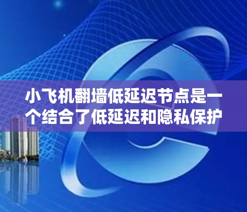小飞机翻墙低延迟节点是一个结合了低延迟和隐私保护的网络技术,用于绕过网络限制,提供更高效、更安全的网络访问方式。以下是对这一概念的详细分析 小飞机翻墙低延迟节点是一个结合了低延迟和隐私保护的网络技术,用于绕过网络限制,提供更高效、更安全的网络访问方式。以下是对这一概念的详细分析