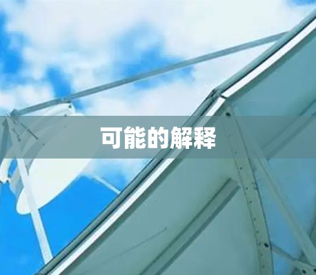 可能的解释 可能的解释