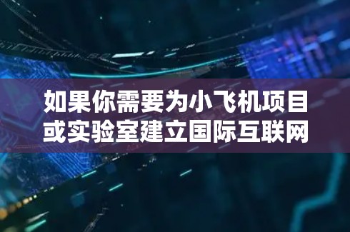 如果你需要为小飞机项目或实验室建立国际互联网线路，以下是一些科学上网的国际线路推荐，涵盖了主要的国际互联网服务提供商和线路选择