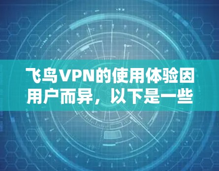 飞鸟VPN的使用体验因用户而异,以下是一些可能的使用体验点