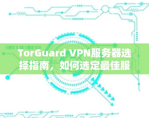 TorGuard VPN服务器选择指南,如何选定最佳服务器