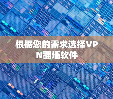 根据您的需求选择VPN翻墙软件 根据您的需求选择VPN翻墙软件