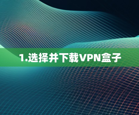 1.选择并下载VPN盒子 1.选择并下载VPN盒子