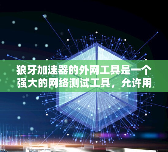 狼牙加速器的外网工具是一个强大的网络测试工具,允许用户从外部访问并进行详细的网络性能测试。以下是使用该工具的详细步骤 狼牙加速器的外网工具是一个强大的网络测试工具,允许用户从外部访问并进行详细的网络性能测试。以下是使用该工具的详细步骤