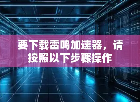 要下载雷鸣加速器，请按照以下步骤操作