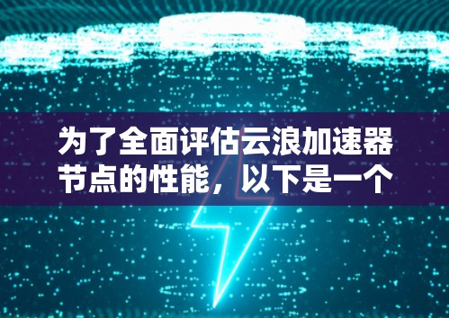 为了全面评估云浪加速器节点的性能，以下是一个分步骤的测试计划