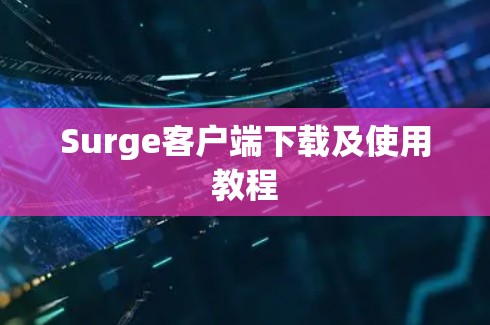 Surge客户端下载及使用教程 Surge客户端下载及使用教程