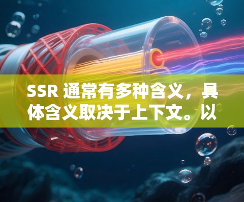 SSR 通常有多种含义,具体含义取决于上下文。以下是几种常见的SSR定义 SSR 通常有多种含义,具体含义取决于上下文。以下是几种常见的SSR定义
