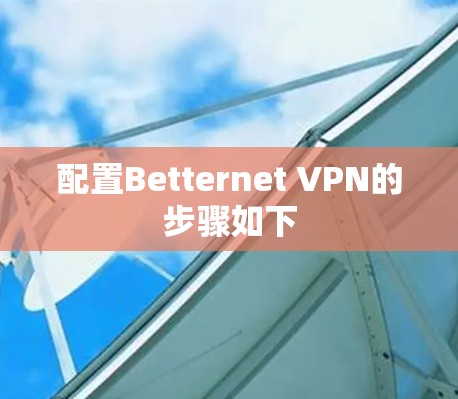 配置Betternet VPN的步骤如下 配置Betternet VPN的步骤如下