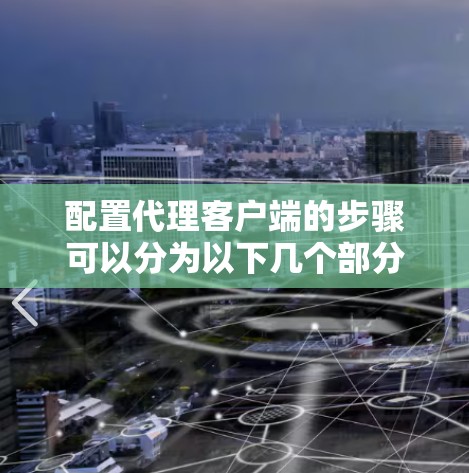 配置代理客户端的步骤可以分为以下几个部分 配置代理客户端的步骤可以分为以下几个部分
