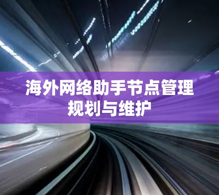 海外网络助手节点管理规划与维护 海外网络助手节点管理规划与维护